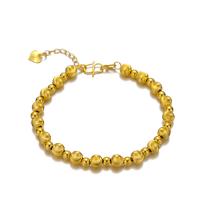 Messing Armbanden, Ronde, gold plated, mode sieraden & voor vrouw, gouden, nikkel, lood en cadmium vrij, 5.5mm,4mm, Lengte 21 cm, Verkocht door PC