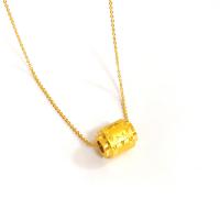 Collier en laiton, pilier, Placage de couleur d'or, bijoux de mode & pour femme, doré, protéger l'environnement, sans nickel, plomb et cadmium, 12x10mm, Longueur 45 cm, Vendu par PC