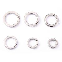 Pruina z nerezové oceli Ring spony, 304 Stainless Steel, lesklý, různé velikosti pro výběr, Původní barva, Prodáno By PC