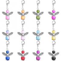 Key Chain, Cink Alloy, s Bakar premazom Plastika, Angel Wing, srebrne boje pozlaćen, možete DIY, više boja za izbor, nikal, olovo i kadmij besplatno, 34x22mm, Prodano By PC