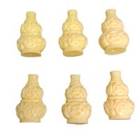 Resin Jewelry Beads Calabash Carved DIY ivory color Approx Sold By Bag