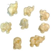 Resin Jewelry Beads Elephant Carved DIY & imitation ivory ivory color Approx Sold By Bag