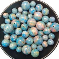 Resin Jewelry Beads Round epoxy gel DIY blue Sold By Bag