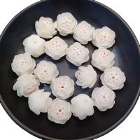 Resin Jewelry Beads Flower Carved DIY white 20mm Approx Sold By Bag