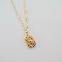 Collier d'acier titane, avec 1.97 chaînes de rallonge, rectangle, Plaqué or 18K, pour femme, doré, 18x11mm, Longueur 15.75 pouce, Vendu par PC