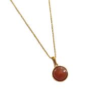 Collier d'acier titane, Rond, Placage, pour femme, plus de couleurs à choisir, 14mm, Longueur 19.69 pouce, Vendu par PC