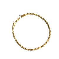 Titanium armbanden, Titanium Staal, gold plated, uniseks, gouden, Lengte 7.1 inch, Verkocht door PC