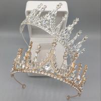 Bridal Tiaras Zinc Alloy plated fashion jewelry & for woman & with rhinestone nickel lead & cadmium free Sold By PC