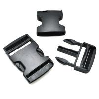 Plast Bag Förregling Buckle, DIY, svart, 74.60x47.10x11.50mm, Säljs av PC