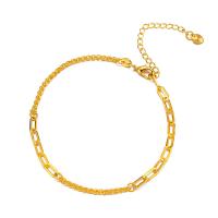 Pulseras de latón, metal, con 5.5cm extender cadena, chapado en color dorado, Joyería & para mujer, dorado, libre de níquel, plomo & cadmio, longitud 20 cm, Vendido por UD