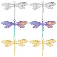 Állati rozsdamentes acél Medálok, 304 rozsdamentes acél, Dragonfly, egynemű, több színt a választás, 50x35mm, Által értékesített PC