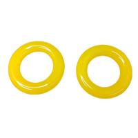 Hars Linking Ring, Donut, DIY, geel, 38x22x6mm, Ca 100pC's/Bag, Verkocht door Bag