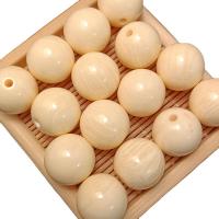 Resin Jewelry Beads Round epoxy gel DIY beige Sold By Bag