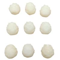 Resin Jewelry Beads Flower Carved DIY white Approx Sold By Bag