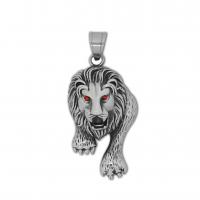 Acier inoxydable animaux Pendentifs, Acier inoxydable 304, lion, poli, bijoux de mode & pour homme & avec strass, couleur originale, 29x62mm, Vendu par PC