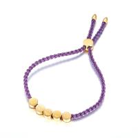 Roestvrij staal armbanden, 304 roestvrij staal, met Nylon Koord, mode sieraden & verschillende stijlen voor de keuze & voor vrouw, meer kleuren voor de keuze, 6.8mm,8mm, Per verkocht Ca 10.23 inch Strand