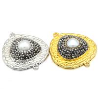 Cubic Zirconia Micro Pave Brass Connector plated micro pave cubic zirconia Sold By PC