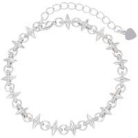 Ciúbach Zirconia Micrimhilseogra réiteodh Bracelet Prás, plátáilte, jewelry faisin & unisex, dathanna níos mó le haghaidh rogha, Fad 240 mm, Díolta De réir PC