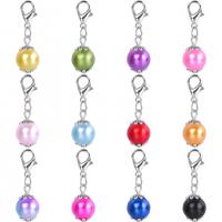 Key Chain, Zinc Alloy, med Kobber Coated Plastic, sølvfarvet forgyldt, du kan DIY, flere farver til valg, nikkel, bly & cadmium fri, 31x10mm, Solgt af PC