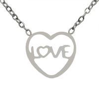 Stainless Steel Jewelry Necklace 304 Stainless Steel Heart Vacuum Plating Unisex & hollow Length Approx 50 cm Sold By PC