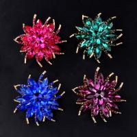 Rhinestone Brooch Zinc Alloy with Glass Rhinestone fashion jewelry & for woman nickel lead & cadmium free 60mm Sold By PC