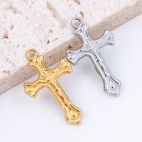 Nerezová ocel Cross Přívěsky, 304 Stainless Steel, Kříž, DIY, více barev na výběr, 20x33mm, 3PC/Bag, Prodáno By Bag