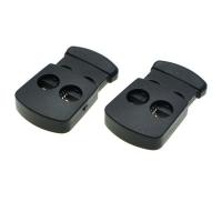 Plast Spring Stopper Buckle, DIY, svart, 30x17.65x5.28mm, Hål:Ca 5.65mm, Säljs av PC