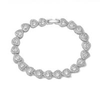 Cilindrata Zircone Bracciale in ottone micro pavimenta, placcato, stili diversi per la scelta & Micro spianare cubic zirconia & per la donna, nessuno, Venduto da PC