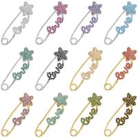 ブラスブローチ, 銅, メッキ, マイクロパヴェジルコニア & 女性用, 無色, 33.50x10mm, 売り手 パソコン