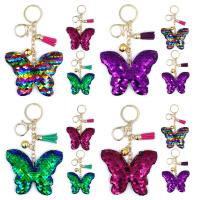 Key Chain, PET, med Zinc Alloy, Butterfly, Bærbare & Unisex, flere farver til valg, 95x75mm, Solgt af PC