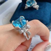 Rhinestone Finger Ring Brass fashion jewelry & for woman & with rhinestone nickel lead & cadmium free Sold By PC