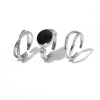 Zinc Alloy Ring Set plated three pieces & fashion jewelry & for woman nickel lead & cadmium free Sold By Set