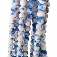 Pale Brown Jade Kraal, Ronde, geschilderd, DIY & verschillende grootte voor keus, blauw, Per verkocht Ca 40 cm Strand