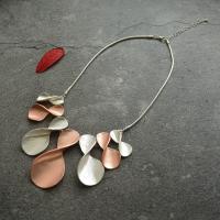 Collier de bijoux en alliage de zinc, avec 3.15 chaînes de rallonge, Placage, pour femme, couleurs mélangées, protéger l'environnement, sans nickel, plomb et cadmium, Longueur 17.72 pouce, Vendu par PC