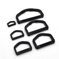 Plastic Bag D Ring Buckle Letter D DIY black Sold By PC