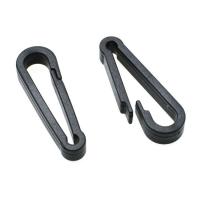 Műanyag Bag Snap Hook Buckle, DIY, fekete, 27.80x8.80x4.50mm, Által értékesített PC