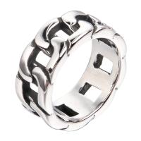 Titanium Staal Finger Ring, plated, verschillende grootte voor keus & voor de mens, meer kleuren voor de keuze, Verkocht door PC