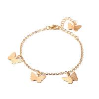 Sinc Alloy Bracelet, le 1.97inch slabhra extender, Féileacán, plátáilte, jewelry faisin & do bhean, dathanna níos mó le haghaidh rogha, nicil, luaidhe & caidmiam saor in aisce, Fad Thart 7.3 Inse, Díolta De réir PC