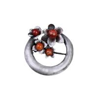 Fashion Broche Sieraden, Zinc Alloy, met Agaat, plated, mode sieraden & uniseks, meer kleuren voor de keuze, 45x50mm, Verkocht door PC