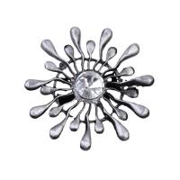 Rhinestone Brooch Zinc Alloy with Glass Rhinestone plated fashion jewelry & Unisex Sold By PC