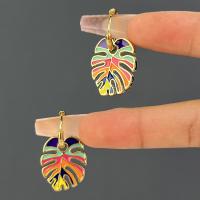 Zinc Alloy Drop Earrings fashion jewelry & for woman & enamel Sold By Pair