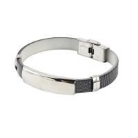 Stainless Steel Jewelry Bracelet 304 Stainless Steel with PVC Plastic Galvanic plating Unisex 10mm Length Approx 20.5 cm Sold By PC