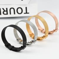 Roestvrij staal armbanden, 304 roestvrij staal, Galvanische beplating, Verstelbare & uniseks, meer kleuren voor de keuze, 10mm, Lengte Ca 21.5 cm, Verkocht door PC