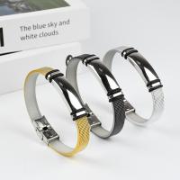 Jewelry Cruach dhosmálta Bracelet, 304 Cruach dhosmálta, le PVC plaisteach, Platani Galvanic, unisex, dathanna níos mó le haghaidh rogha, 10mm, Fad Thart 20.5 cm, Díolta De réir PC