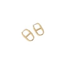 Prás Buail Earring, 14K óir plated, do bhean, órga, nicil, luaidhe & caidmiam saor in aisce, 23.80x14.50mm, Díolta De réir PC