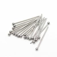 RVS Headpins, 304 roestvrij staal, elektrolysatie, verschillende lengte voor keuze, oorspronkelijke kleur, 100pC's/Bag, Verkocht door Bag