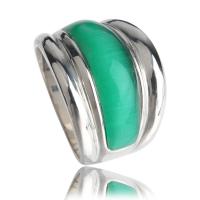 Titantium Cruach Finger Ring, Cruach Tíotáiniam, le Cait Eye, plátáilte, unisex & méid éagsúla do rogha, dathanna níos mó le haghaidh rogha, Díolta De réir PC