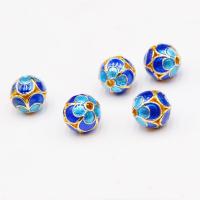 Perline Cloisonne, placcato color oro, stili diversi per la scelta, nessuno, 10mm, 10PC/lotto, Venduto da lotto