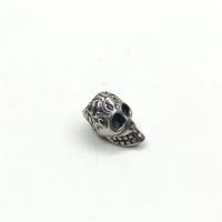 Rostfritt stål pärlor, 304 rostfritt stål, Skull, Vintage & DIY, ursprungliga färgen, 13x22.70mm, Säljs av PC