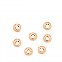 Mässing Spacer Pärlor, Flat Round, högkvalitativ guldfärg pläterade, DIY, gyllene, nickel, bly och kadmium gratis, 3.80mm, Hål:Ca 1mm, 500PC/Bag, Säljs av Bag